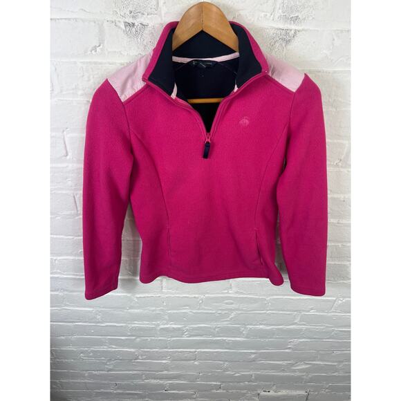 Brooks Brothers Women'se 1/4 Zip Fleece Pullover Sweater Long Sleeve Pink Sz XS - Picture 1 of 5